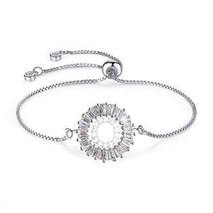 Letter "O" Initial Round Silver Bracelet